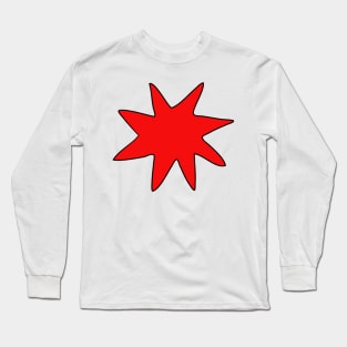 An eight-pointed red star. Leader. Surprise. Fireworks. Explosion. Present. Happiness and prosperity. Long Sleeve T-Shirt